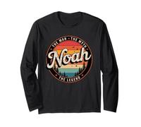 Noah The Man The Myth The Legend Nom personnalisé Vintage Manche Longue