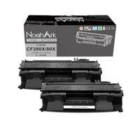 NoahArk Compatible pour CF280X 80X Cartouche de Toner pour Laserjet Pro 400 M401dn M401dw M401n M401a M401d M401dne MFP M425dn MFP M425dw Imprimante (2 Noir)