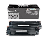 NoahArk Compatible pour HP CB435A 35A Cartouche de Toner Remplacement pour HP LaserJet P1005 P1006 P1007 P1008 P1009 Imprimante (2 Noir)