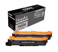 NoahArk Compatible pour TN248 TN248BK TN-248 Cartouche de Toner Remplacement pour Brother MFC-L3760CDW DCP-L3520CDWE DCP-L3520CDW DCP-L3560CDW MFC-L8390CDW MFC-L3740CDWE MFC-L3740CDW (2 Noir)