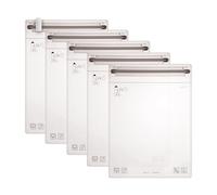 Noaks Bag Sac étanche, Taille M, 5 pièces Sacs Zip avec Fermeture hermétique, Transparent