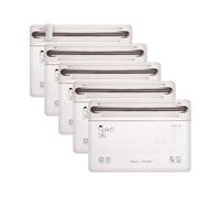 Noaks Bag Sac étanche, Taille XS, 5 pièces Sacs Zip avec Fermeture hermétique, Transparent