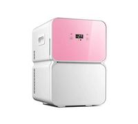 NOALED Petit Réfrigérateur De Voiture 22L, Affichage Numérique LCD Et Contrôle Tactile De Refroidissement Et De Chauffage, Mini Réfrigérateur/Bar À Glace Silencieux, Ménage/Voiture 12v (Rose) (Pin