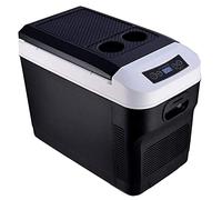 NOALED Réfrigérateur Congélateur Glaciere 28L Mini Réfrigérateur De Voiture Réfrigérateur De Voiture Glacière Double Usage Chaud/Froid Portable IceBox Petit Congélateur, Camping (Marron) (