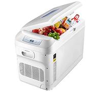NOALED Réfrigérateur Congélateur Glaciere 28L Mini Réfrigérateur De Voiture Réfrigérateur De Voiture Glacière Double Usage Chaud/Froid Portable IceBox Petit Congélateur, Camping (Marron) (