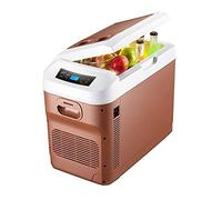 NOALED Réfrigérateur électronique de Voiture 28l, Mini Maison, dortoir, Location, boîte de Refroidissement pour Voitures et camions (Blanc) (Marron)
