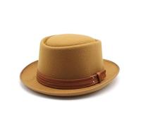 NOAMED Fengyan Chapeau haut de forme britannique en denim pour femme - Automne et hiver - Style rétro coréen - Chapeau polyvalent - Chapeau plat pour tarte à la viande, kaki, 6 7/8/7 1/8