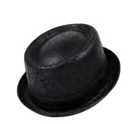 NOAMED Fengyan Chapeaux 1pcs Hommes Porc de Porc Pie Chapeau Fedora Chapeau for Gentleman Dad Bowler Church Jazz Sun Chapeau Grand 4Size S m l XL (Couleur : Black AXY, Taille : 7)
