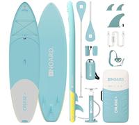 NOARD Planche de stand-up paddle gonflable (SUP) - Planche polyvalente de 326 cm pour débutants et confirmés - Charge maximale de 140 kg - Kit complet avec pagaie, pompe, sac à dos, leash - Turquoise