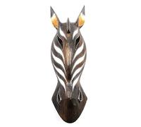 NOASR Masque Zèbre en Bois 50cm. Décoration Murale Exotique Africaine