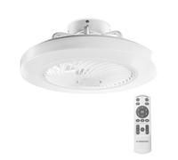 Noaton Ventilateur de plafond 12050W Triton, Blanc, LED dimmable max 41 W, diamètre 50 cm, minuteur, abat-jour, télécommande, 3 températures de couleur, débit d'air jusqu'à 60 m3/min