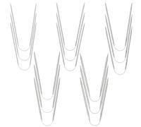 Noaxylic 15 Pièces Aiguilles Circulaires Tricot, 23 cm Aiguille a Tricoter, Aiguilles Circulaire Tricot, Aiguille à Tricoter Acier Inoxydable, 2/2,5/3/3,5/4mm, pour Chaussettes, Manche, Petits Projets