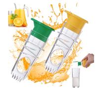 Noaxylic 2 Pièces Presse Agrumes, Portable Squeezer Citron avec Filtre Intégré, Agrume Manuel Presse Citron mit Récipient, pour Citrons, Orange, Limes, Oranges, Pamplemousse
