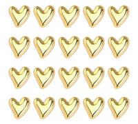 Noaxylic 20 Pièces Aimants Frigo, Aimants Frigo en Forme de Cœur, Magnet Décoratifs, Aimant Mignon, Mini Aimant Décoratif, pour Maison, Cuisine, Bureau, Salle Classe, Tableau Blanc, Doré