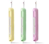 Noaxylic 3 Pièces 2 in 1 Enfile Aiguille et Découd Vite | Outils Multifonctions d'Enfilage Retrait Fil, Enfile Aiguille Rétractable, pour la Couture à la Main, la Broderie, le Tricot