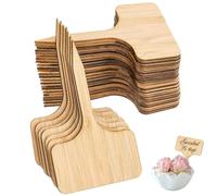 Noaxylic 40 Pièces Étiquettes de Plantes, Étiquettes en Bois pour Plante, Etiquette Jardin Exterieur en Forme de T, Pancarte pour Plantes de Jardin, pour Garden, Fleurs, Graines, Arbres Herbes