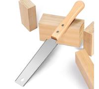 Noaxylic Scie Japonaise, 11/17 TPI Scie à Main avec Double Tranchant, Saw Manuelle avec Dents de Rectification sur Trois Côtés, Saw à Main en Acier Carbone SK5, pour Bois Taille D'Arbres Bricolage