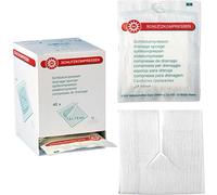 NOBA Compresses fendues stériles 12 plis 40 x 2 pièces 5 x 5 cm
