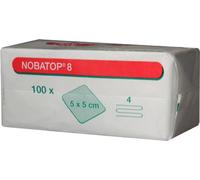 NOBA Nobatop 8 compresses non stériles en non-tissé 4 couches 100 pièces 5 x 5 cm