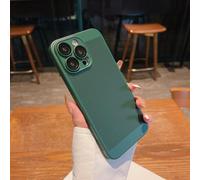 NOBAA Coque de luxe en maille de dissipation de la chaleur ultra fine en verre pour iPhone 11 12 13 14 Pro Max X XR XS 7 8 14 Plus SE Coque rigide en polycarbonate Vert D pour iPhone 14