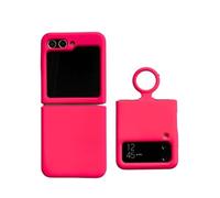 NOBAA Coque de téléphone en Silicone Liquide Néon pour Samsung Galaxy Z Flip 3 Zflip 4 5 Étuis Mats Couleur Bonbon, H Rose, pour Z Flip 4