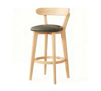 NOBBAT Tabourets de Bar en Bois Massif, Style Nordique, Hauteur comptoir, Assise épaisse avec Dossier, idéaux pour Les Cuisines et Les Restaurants.(Army Green,Seating Height 70cm)