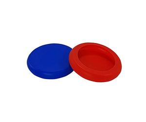 Nobby 61552 Lot de 2 couvercles en silicone Rouge + bleu Ø 9 cm