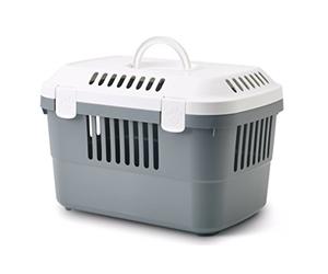 Nobby 72140 Transportbox Discovery 48.5 x 33 x 32.5 cm, gris avec couvercle blanc