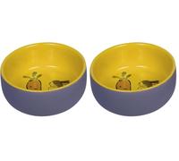 Nobby 73754 Gamelle en céramique Carotte Plus, Gris/Jaune (Lot de 2)