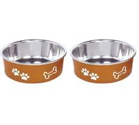 Nobby 73823 Fusion Gamelle antidérapante en Acier Inoxydable (Lot de 2)