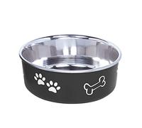 Nobby 73857 Stainless Steel Bowl Fusion Bol antidérapant Noir 16 cm 0,94 l