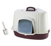 Nobby 76322-17 Litière en coin pour chat avec couvercle Gris 70 x 57 x 48 cm