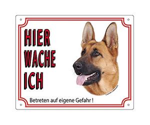 Nobby 93208 Allemand Shepard Panneau d'avertissement, Marron [Langue Allemande]