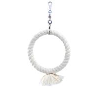 Jouet pour oiseaux corde anneaux en coton Nobby Pet Blanc 34 cm