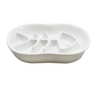 Nobby Anti-Retour Bol Poisson 0,5 L Pour Chiens & Chats, 22,5x17x4 Cm, Blanc