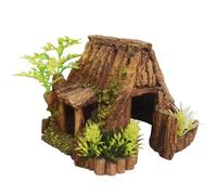 Nobby Aqua Ornaments Grotte en Bois avec Plantes 14 x 13,7 x 10,5 cm