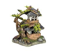 Nobby Aqua Ornaments Maison avec bonsaï avec Plantes, 17,5 x 15,5 x 19,8 cm, 1 pièce