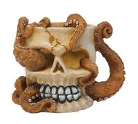 Nobby Aqua Ornaments Tête de Mort avec octopic 12,7 x 10 x 10,3 cm