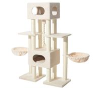 Nobby Arbre à Gratter Usak Crème pour Chats 156 CM Avec Sisal & Coussin 100x40