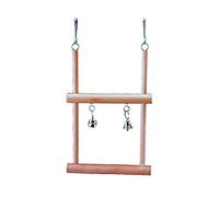 Nobby Balançoire Trapèze avec 2 Cloches en Bois pour Oiseau 12,5 x 20,5 cm