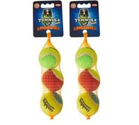 Nobby - Balle de Tennis Assortie avec couineur XS 5 cm ; Filet en 3 pièces (Lot de 2)