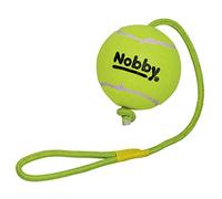 Nobby Balle de Tennis avec Boucle de Lancement XXL 12,5 cm, Corde de 70 cm.