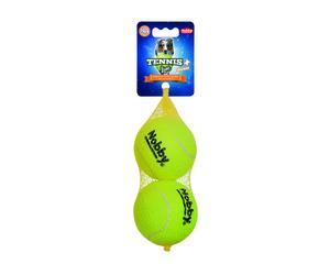 Nobby Balle de tennis avec sifflet L 8,5 cm, 2 pièces en filet
