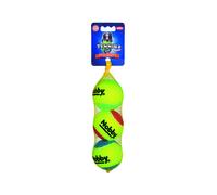 Nobby balle de tennis avec sifflet trié M 6,5 cm ; filet de 3 pièces