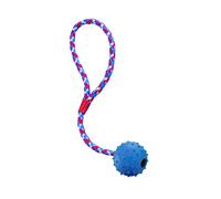 Nobby Balle en caoutchouc plein avec clochette et corde 5 cm couleurs assorties