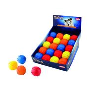 Nobby balle en caoutchouc plein avec des picots assortiment de couleurs, affichage de 20 pièces, Ø 6,5 cm