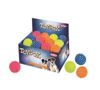 Nobby Balles en mousse avec picots, assortis, 7,2 cm ; Présentoir 24 pcs.