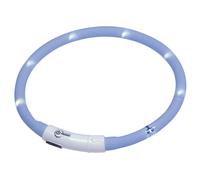 Nobby Bande LED Chiot Bleu Clair pour Chiens, Anti-pluie, USB Rechargeable 45 CM