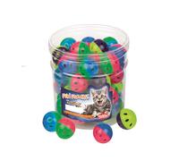 Nobby Boîte à jouets Chat Canette 42 pièces. 4 cm balle en plastique multicolore