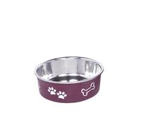 Nobby bol alimentaire en acier inoxydable "FUSION", antidérapant rouge ; 13 cm 0,5 l